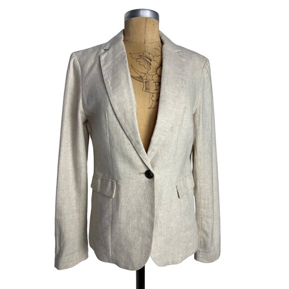 British Khaki Authentic Vintage Women's M Creme Blazer - Picture 2 of 10